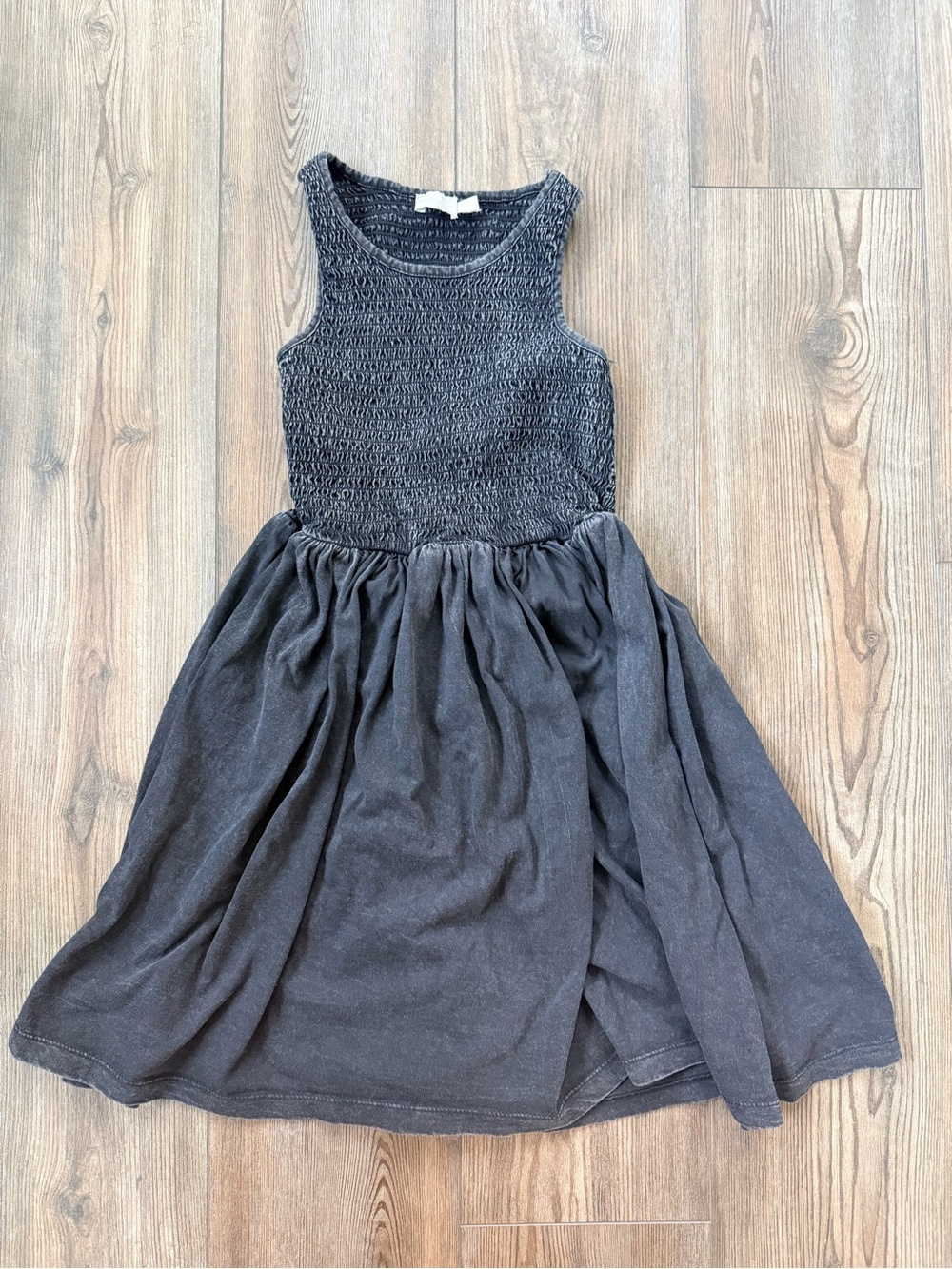 ASOS Black Smocked Tank Mini Dress